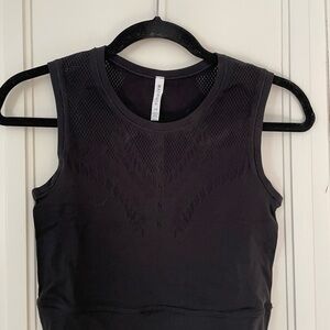 Athleta Black Mesh Tank Top